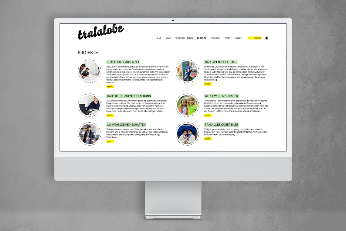 Tralalobe Website Projekte